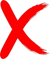 Red X icon - expensive unreliable blue light systems